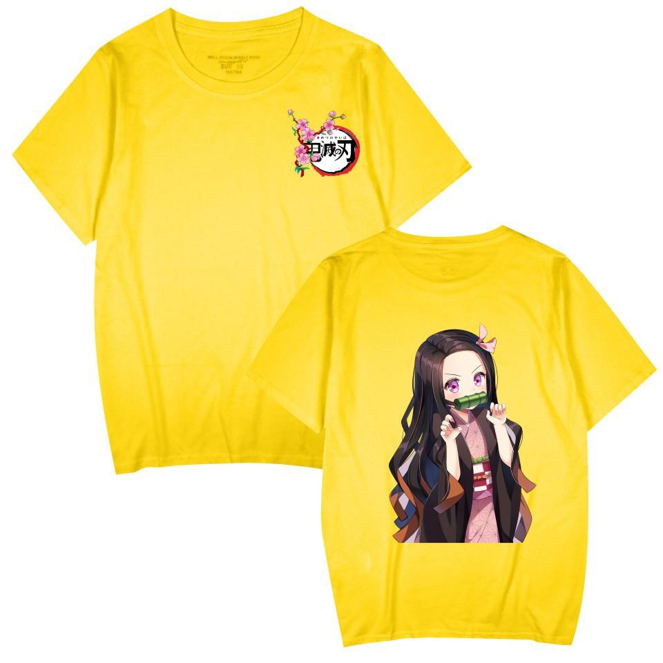 Japan Demon Slayer anime-themed short-sleeved T-shirts for men and women summer printed T-shirts 0038