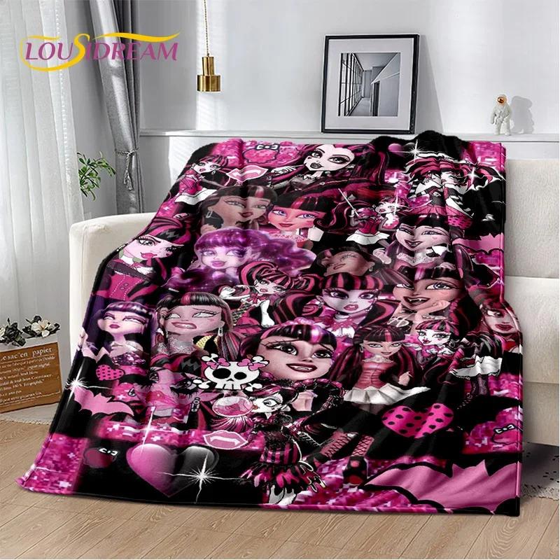 Cartoon Monster High Draculaura Wampir Miękkie Koce, Utrzymuj Ciepły Koc Wygodny Na Piknik Łóżka Sofa Dom Sypialnia Dzieci
