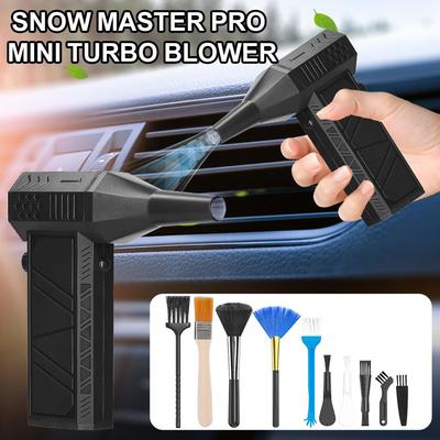 Compressed Air Duster-130000RPM Super Power Snow Blower, Adjustable Handheld Mini Blower Snow Master for Leaves,Snow,House & Car