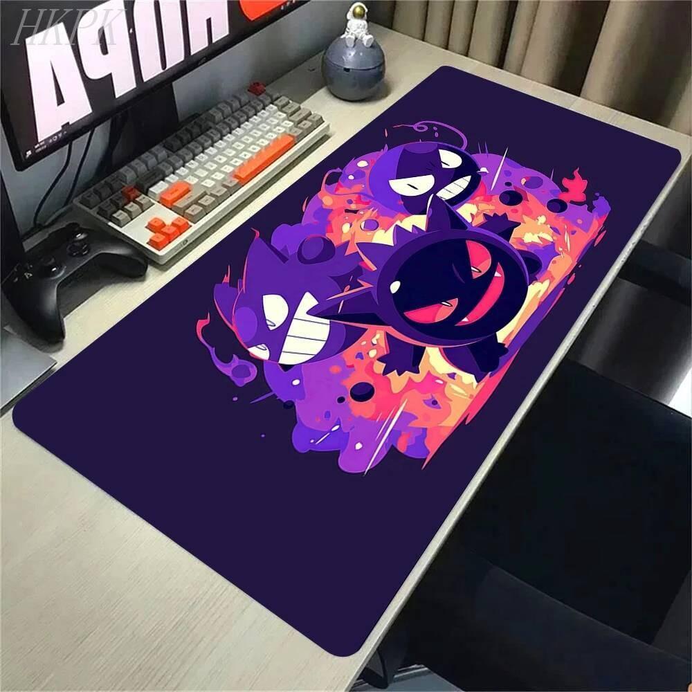 XXL Play Mat Laptop Black Gaming Accessories Mouse Pad Japan Anime Keyboard Rug PC Ppokemon Gengar Mousepad Gamer Keyboard Rug