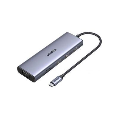USB-C Hub 9-in-1 - UGREEN - HDMI, VGA, RJ45, SD, TF, USB-C - Schwarz