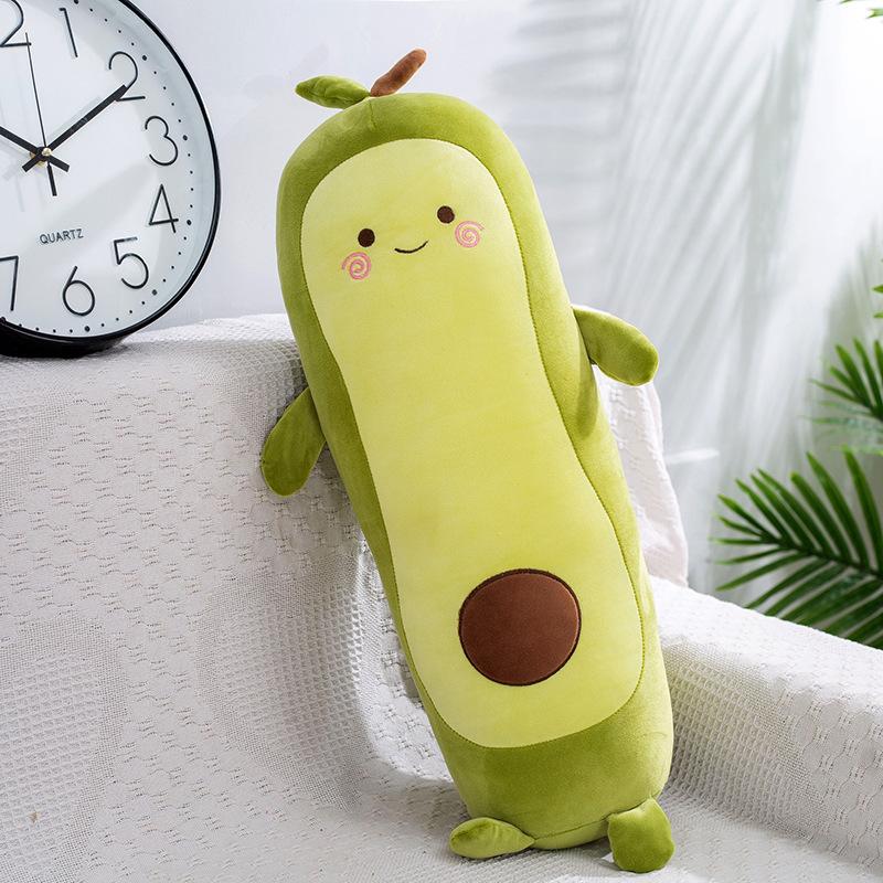 Avocado Long Pillow Plush Toys Creative Fruit Doll Rag Doll Birthday Gift