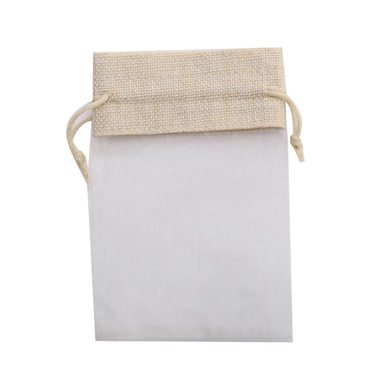 

30pcs/pack Organza Linen Pocket Bag Holiday Gift Candy Storage Bags Sackcloth Linen Organza Drawstring Packing Splicing Pouches