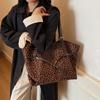 Women's Soft Large Capacity Leopard Shopper Shopping Bag New Travel Casual Shoulder Bag Handbags and Purses CLE