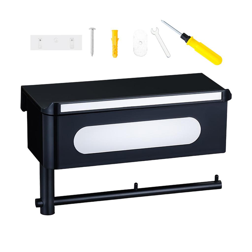 Roll Paper Storage Rack, Tissue Roll Holder, Tissue Box, Bathroom Washroom