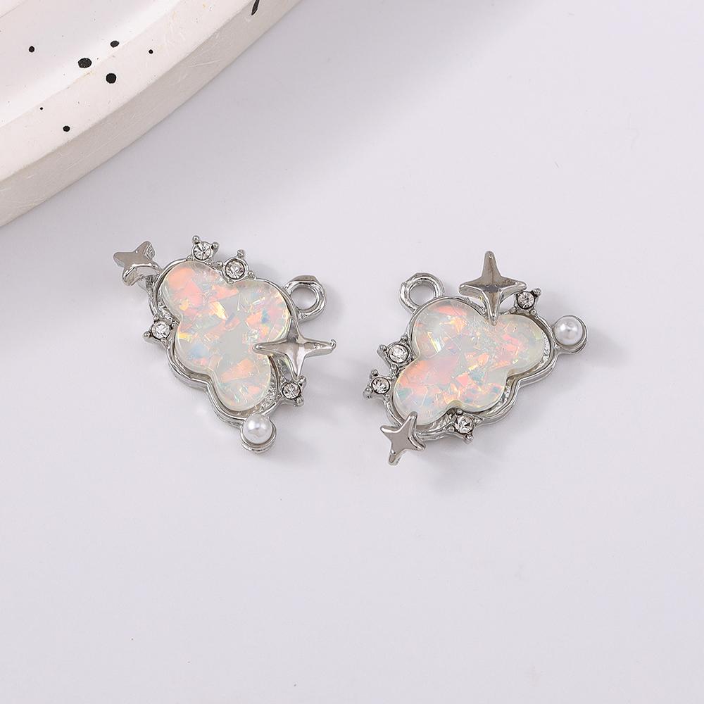 5pcs Cute Gemstone Cloud Pendant Charms for Necklace Earrings Bracelet DIY Handmade Jewelry Accessories Supplies