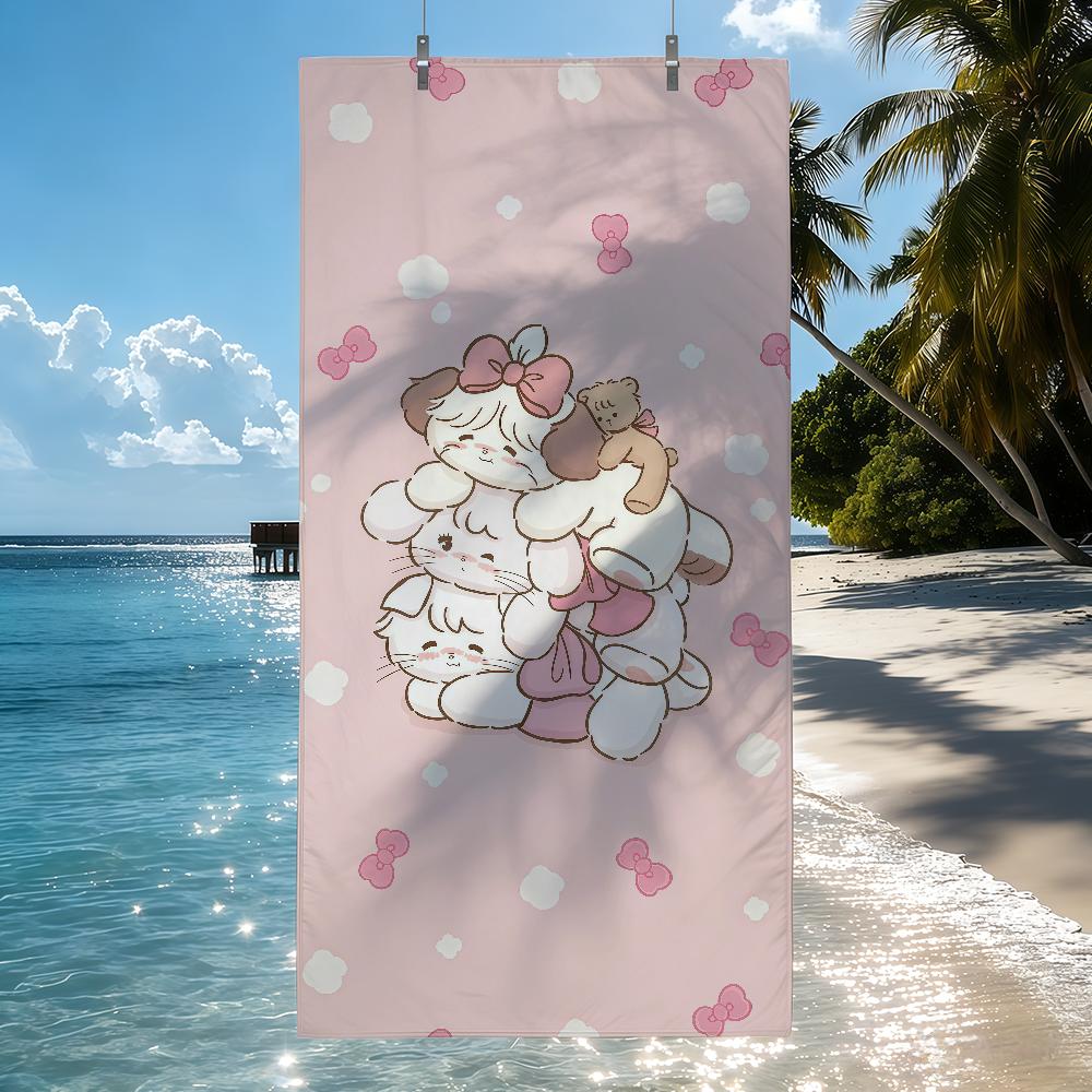 Cartoon mikko PINK CUTE Towel Quick Drying Beach Towels Are Suitable For Swimming Pools Camping Yoga And The Gym