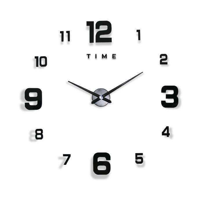 3D Acrylic Stereo Wall Clock DIY Hanging Large Fashion Crystal Clock for Living Room