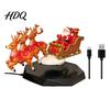 Gift for Christmas Lovers Floating Santa Sleigh Flying Sleigh Magnetic Levitation Display Magical Home Decor Claus Tabletop Home