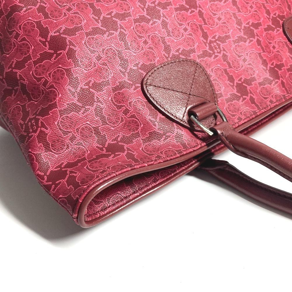 Celine Logo Sulky Bag Tote Bag Shawl Shoulder Bag PVC/Leather RedBased