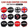 4 stuks 54mm 56mm Auto Wiel Naafkap Logo Embleem Sticker Voor BMW Mini Cooper One S JCW R50 R53 R55 R56 R57 R60 F55 F56