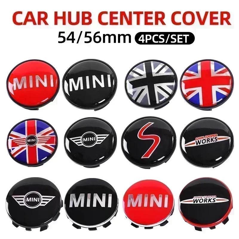 4 stuks 54mm 56mm Auto Wiel Naafkap Logo Embleem Sticker Voor BMW Mini Cooper One S JCW R50 R53 R55 R56 R57 R60 F55 F56