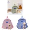 Childrens Cartoon Bear Backpack With Breathable Nylon And Cushioned Straps For School Use