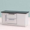 1:12 Scale Dollhouse Kitchen Cabinet DIY Miniature Dolls House Furniture Cupboard Crafts Sink Stove Accessory Toy