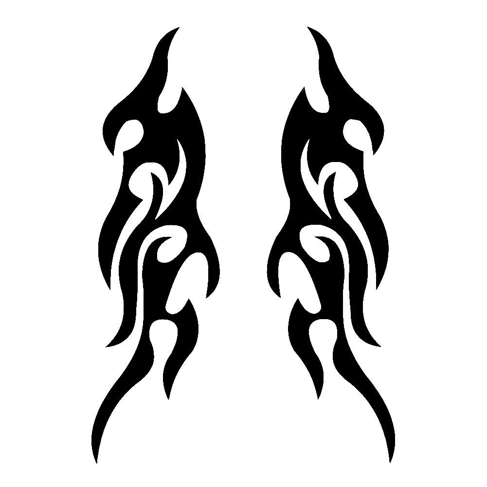 

DYS автомагазин пламя автомобильный Стайлинг боковые зеркала заднего вида наклейки декор чёрный