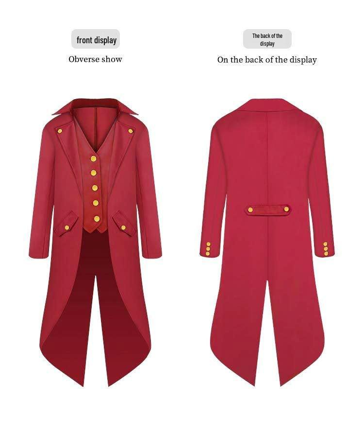 European Medieval Children's Punk Retro Tailcoat