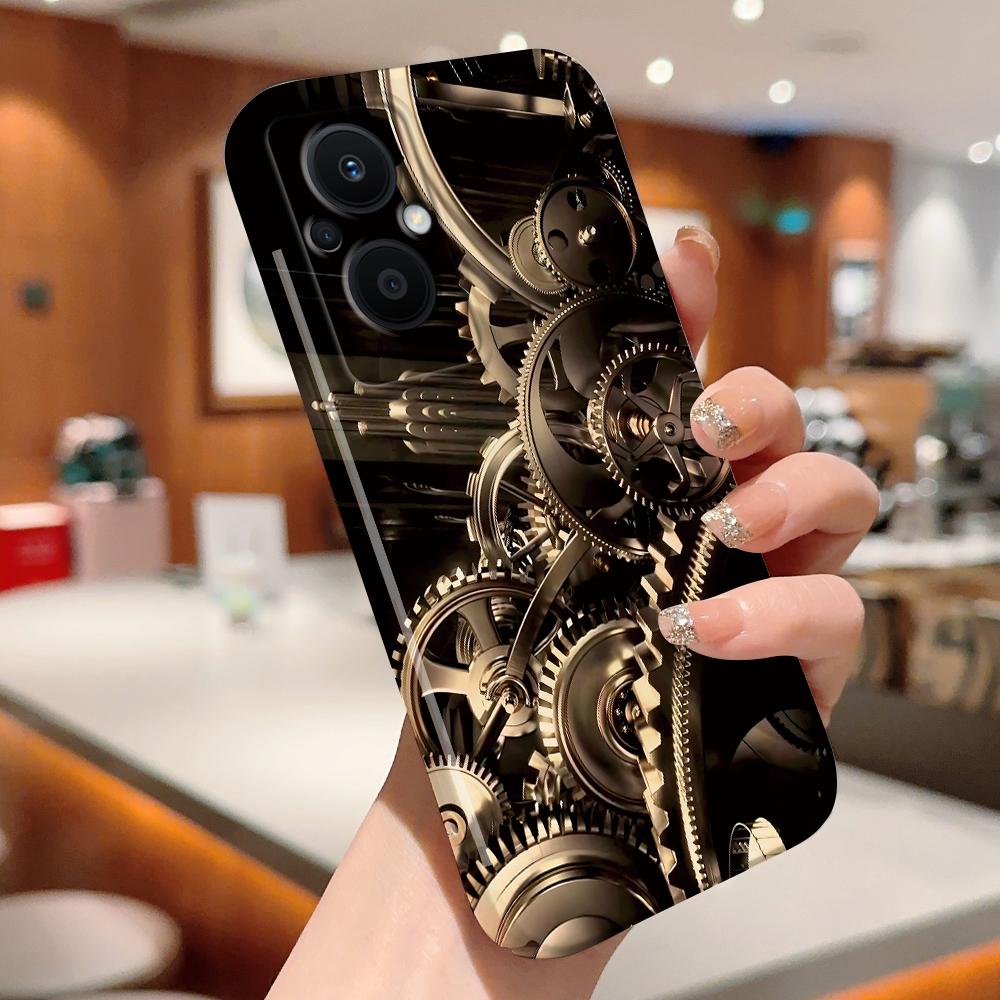 Husă de telefon cu film all-inclusive, design de modă desen animat, carcasă dură cu acoperire completă, husă cu protecție pentru cameră pentru OPPO A60 A96 Reno12 Realme C53 C75