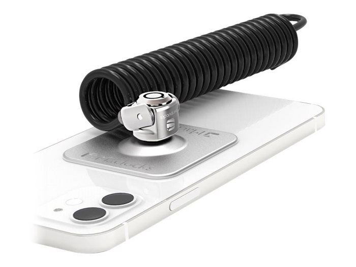 

Universal Tablet Lock - Maclocks - Silver - Coiled Cable - Adhesive Plate - Enhanced Security