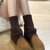 Women Knit Leg Warmers Fall Winter Ribbed Boot Cuffs Slouchy Slouchy Mid-Calf Socks  Daily Wear