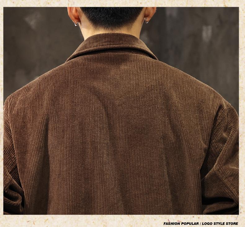 Herren Cord Harrington Jacke mit Kragen - Herbst/Winter 2025 Neuankunft