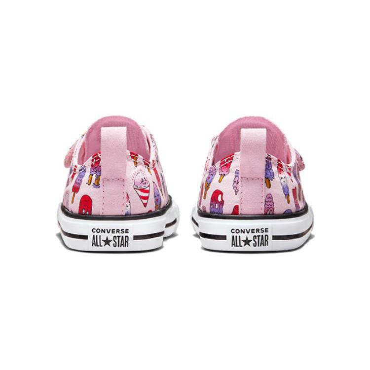 Converse Chuck Taylor All Star Canvas Wear resistant And Lightweight Low top Toddler Shoes Pink Purple A00389C