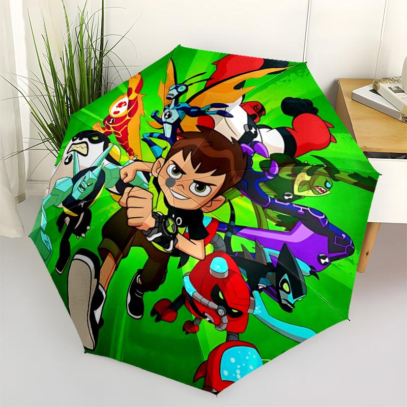 

1pc Ben 10 Automatic Folding Umbrella - Sturdy 8-Rib Polyester Canopy,Sun-Defying Travel Companion yy251023138