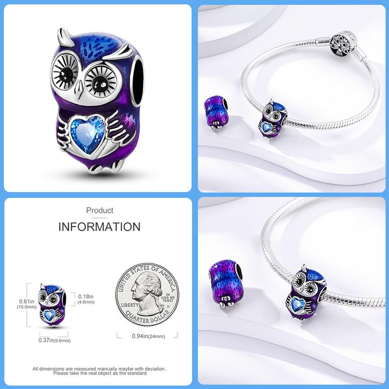 Real Copper Pink Rabbit Cat Dog Animal Charms Beads Fit Qikaola Original Bracelets Diy Birthday Jewelry Making