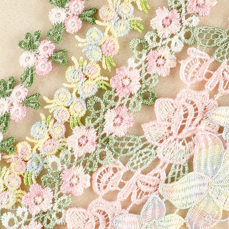 Water-Soluble Embroidered Cartoon Flower Lace Patch for DIY Clothing