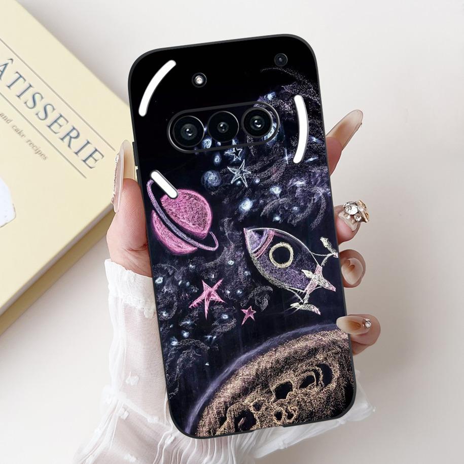 For Nothing Phone 3A Case A059 Cover Fashion Flower Soft Silicone Black Shockproof Cover On Nothing Phone3A 3 A 3APro A059P Capa
