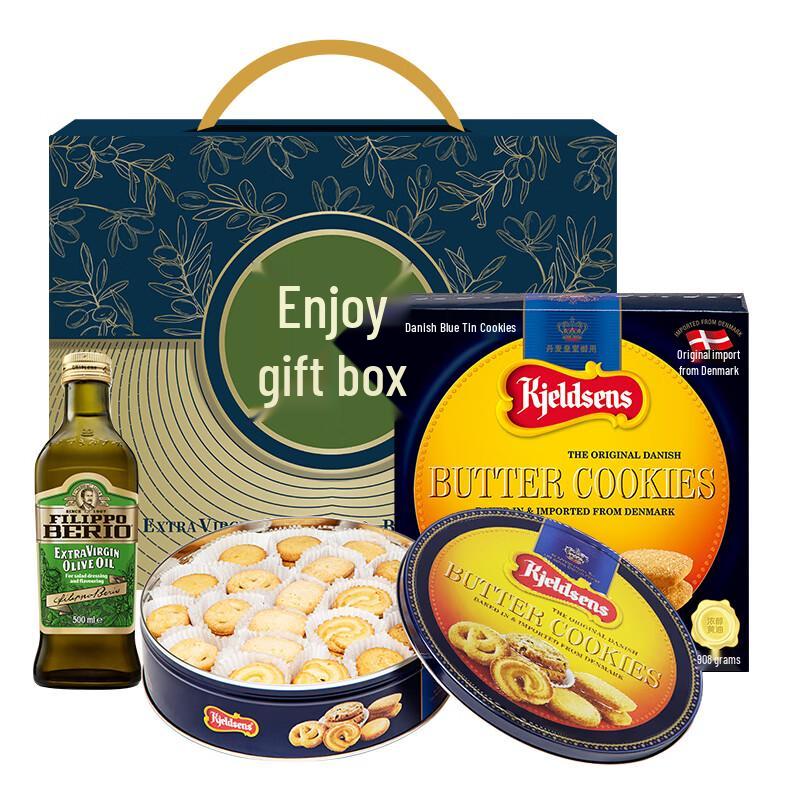 Kjeldsens Butter Cookies & Filippo Berio Olive Oil Gift Set