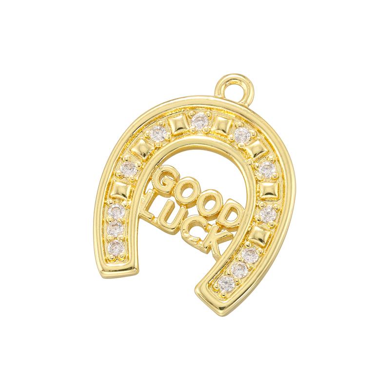 ZHUKOI Western Cowboy Desert Metal Pendant Golden Plated with CZ Stone Jewelry Accessories :VD1757-VD1765