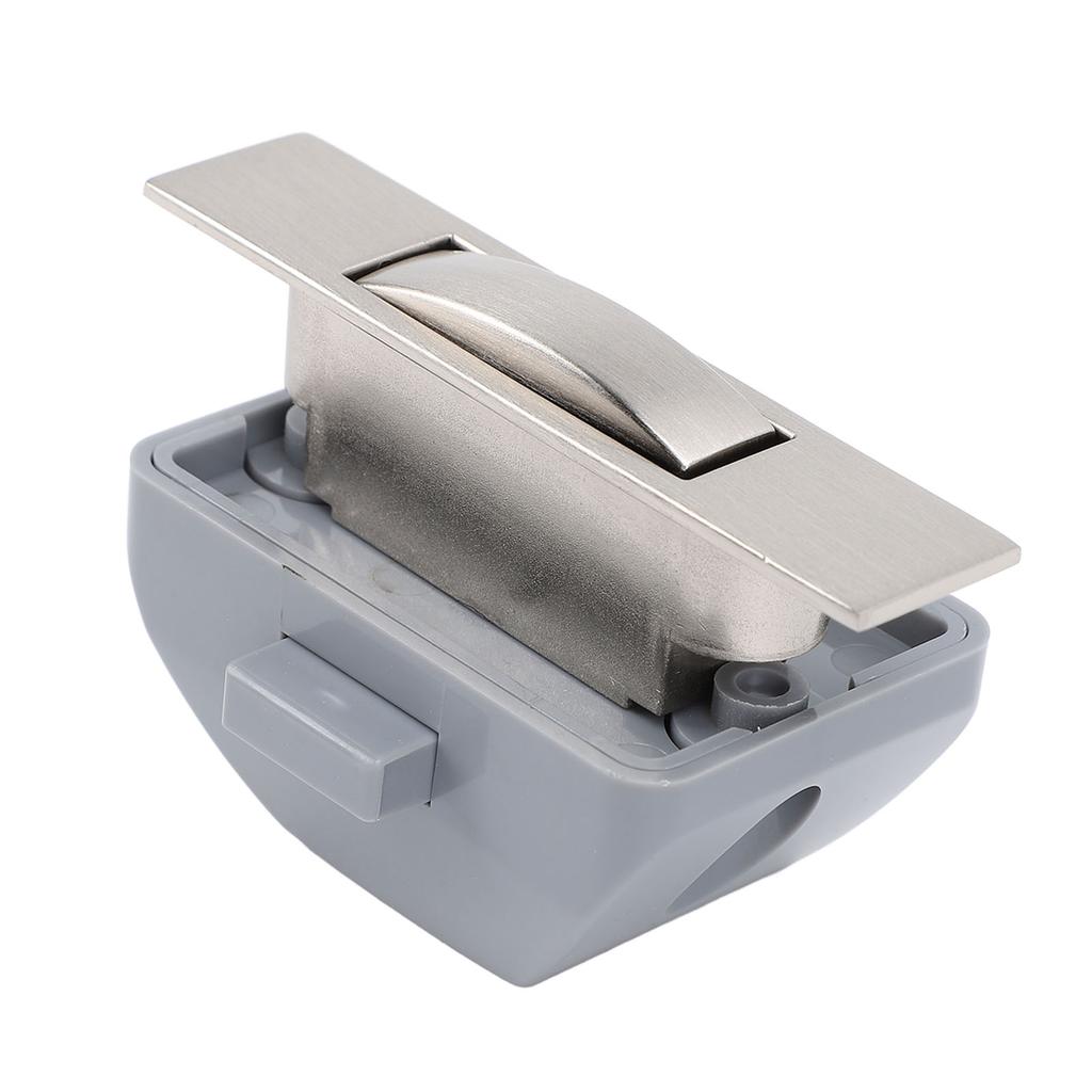 RV Push Cabinet Latch Zinc Alloy Keyless Cupboard Locks for RV Yachts Motorhome Caravan Brushed Nickel