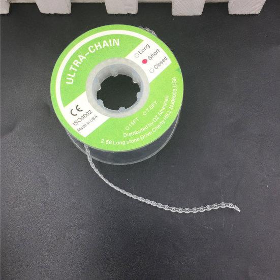 Zubařská pomůcka Ortodontická elastická čirá pryžová páska Ultra Power Chain 3 typy