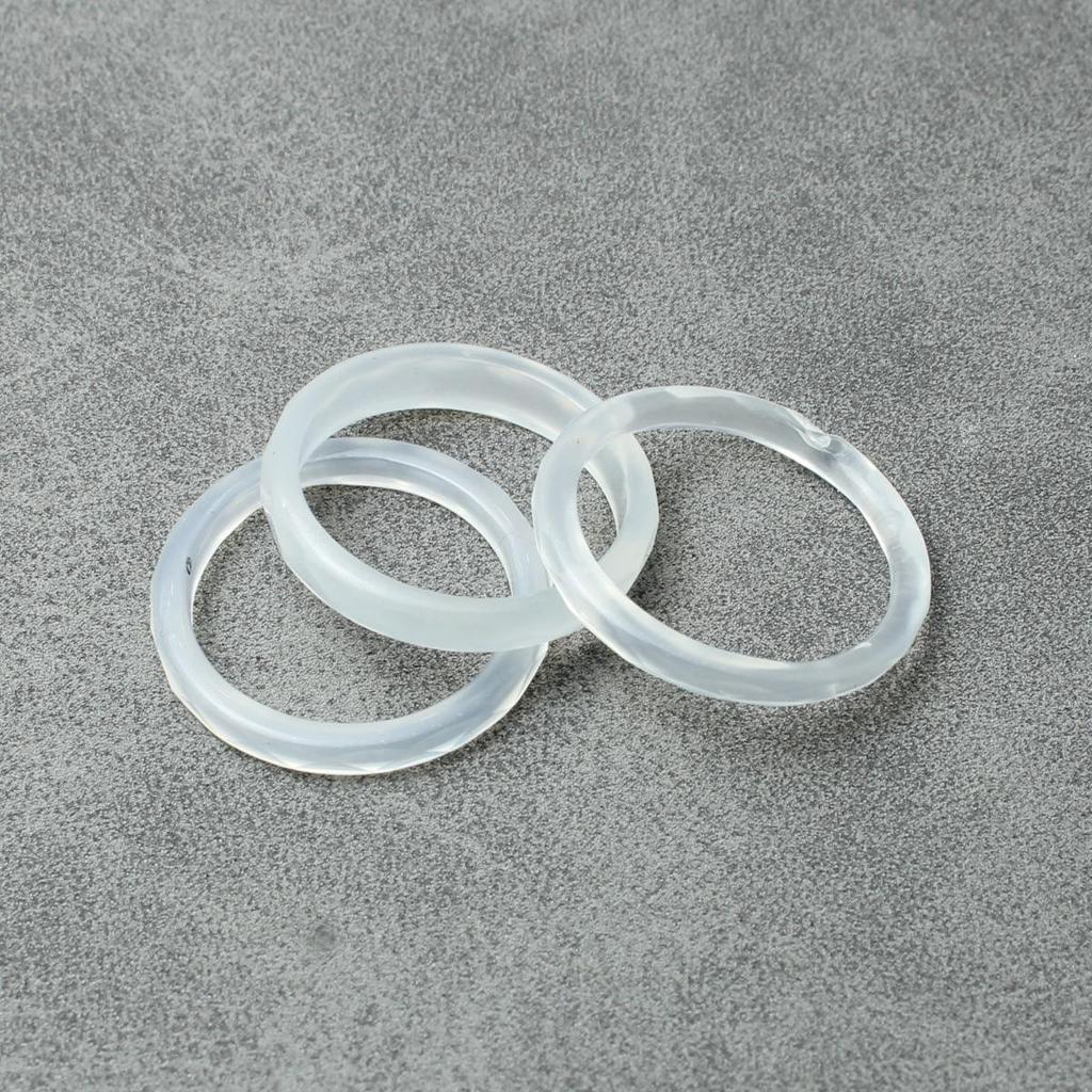 Unisex Brazilian Agate Jade Chalcedony Running Ring Band (18-20MM) - Couple's Finger Accessory.