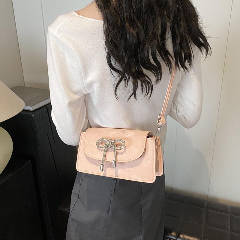 Fashionable Pu Leather Shoulder Crossbody Bag For Women With Elegant Bowknot Design
