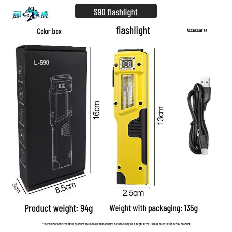 LiLang Tactical LED Flashlight with Pen Clip and Digital Display