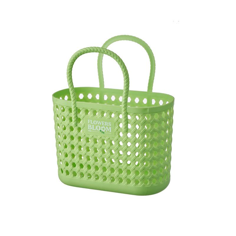 Household plastic shopping baskets, tote baskets, household storage baskets, large shopping baskets, outdoor storage baskets S:28X13.5X33cm
