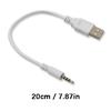 USB to 3.5mm Auditory Charging Cable 3.5mm Male Connection For Car Speakers Laptops And Mobile Devices