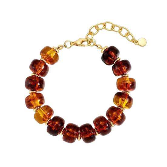 

Women Bracelet Bohemian Style Multi-Layered Resin Beaded Bracelet Adjustable Length Versatile Bracelet Wrist Accessory