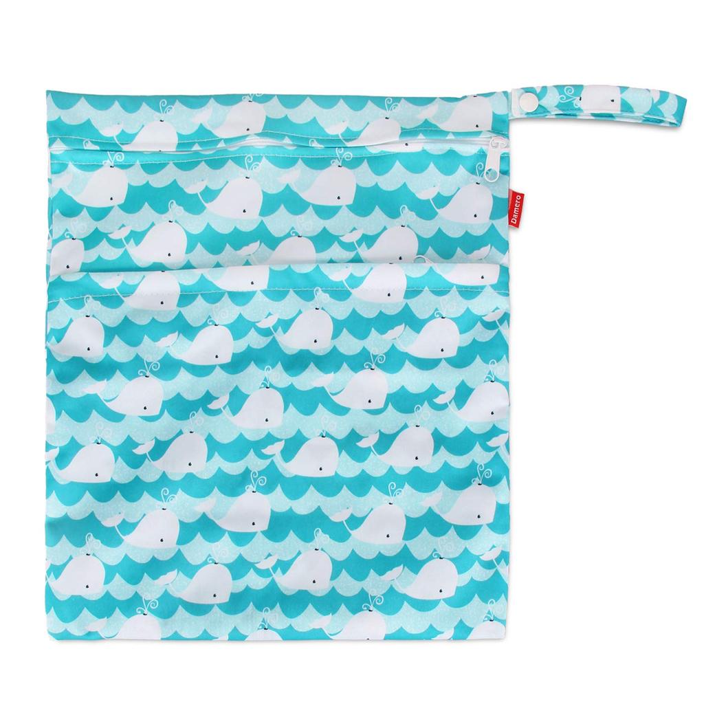 Damero Waterproof Diaper Cute Holds Bath and Meal Perfect Christmas Gift Cute Whale Bag, 3-Piece Set, Multifunctional, Diapers, Clothes, Swimsuit,