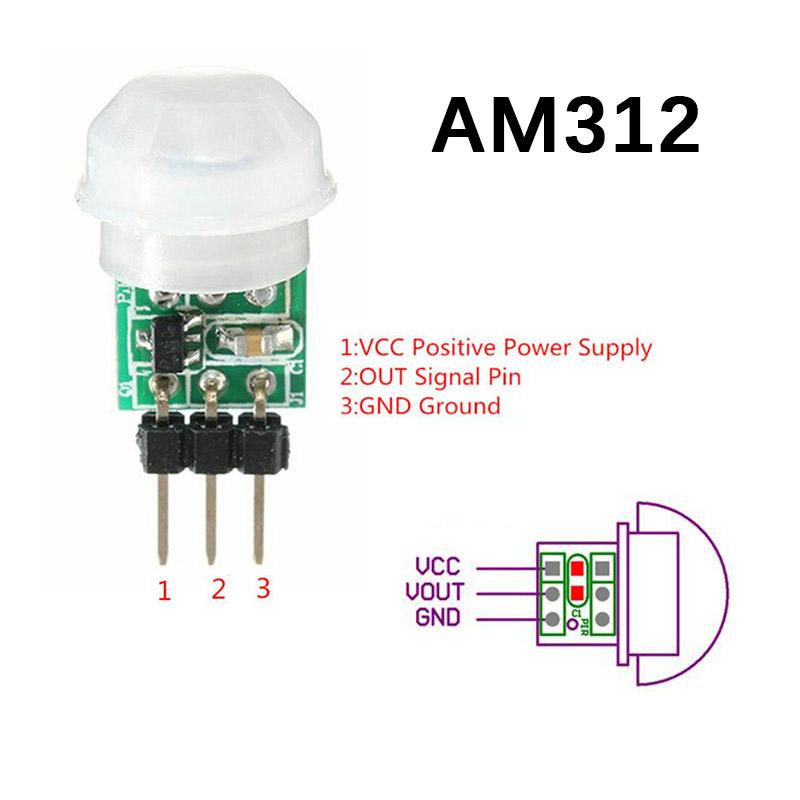 AM312 HC-SR501 Adjust IR Pyroelectric Infrared PIR SR501 Motion Sensor Detector Module