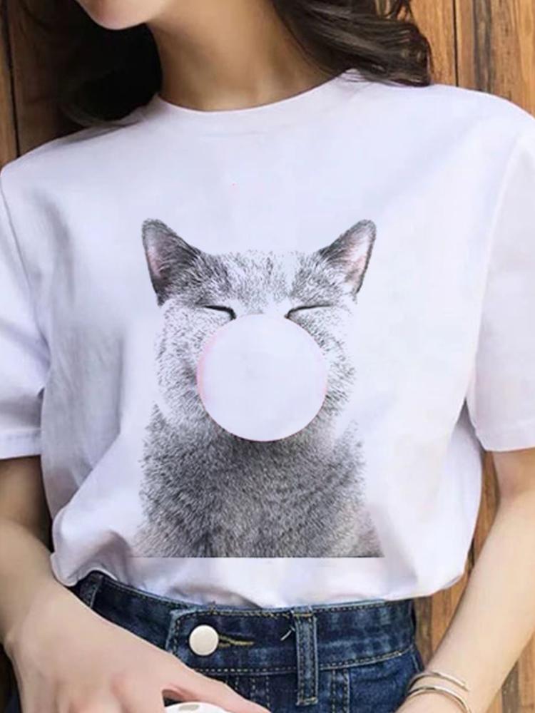 Women Fashion 2022 Cartoon Shirt Print Summer T-Shirts Female Sexy T-Shirt Aesthetic Clothes Summer Tops Trend Graphic T Top