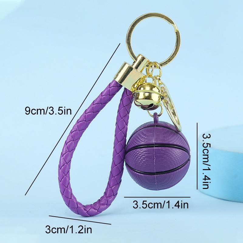 1/2Pcs Keyring Holder Creative Colorful Key Accessories Basketball Keychain 9 Colors Car Key Chain Plastic Ball Bag Pendant