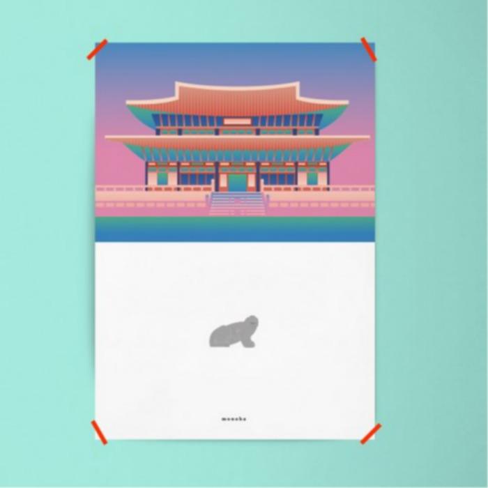 

Gyeongbokgung & Haechi Design Poster Korea Seoul 29.7cmx42cm