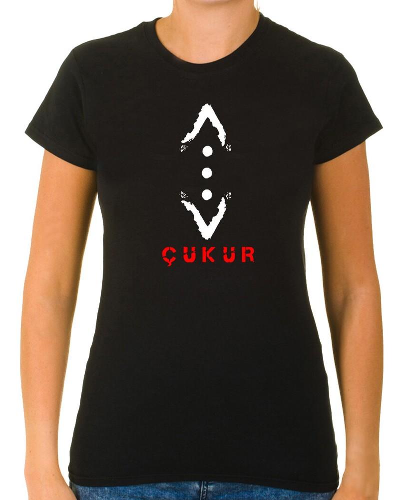 

Cukur (Çukur) Turkish Movie Short sleeve Woman Black - White T Shirt K274 S