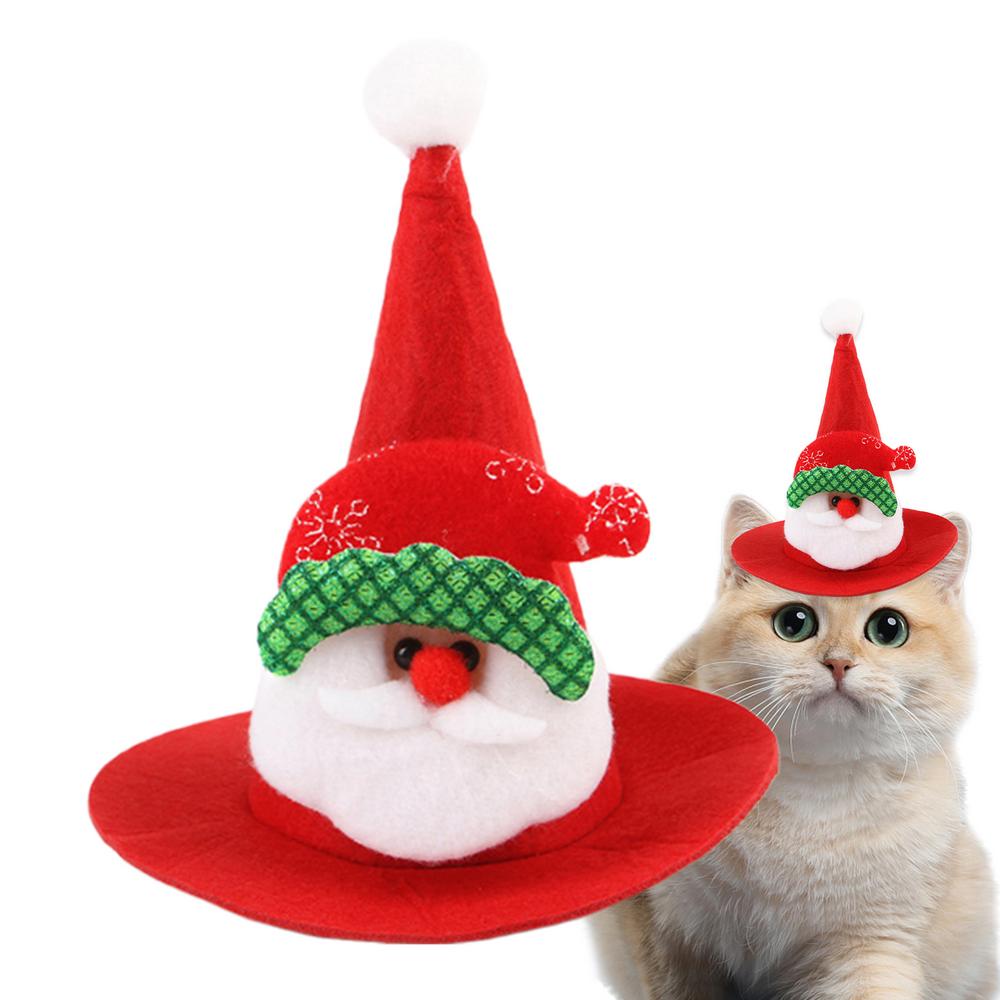 Christmas Pet Hat Funny Festive Warm Headwear Pet Festive Outfit Winter Hat For Celebration Party Winter Event Photoshoot