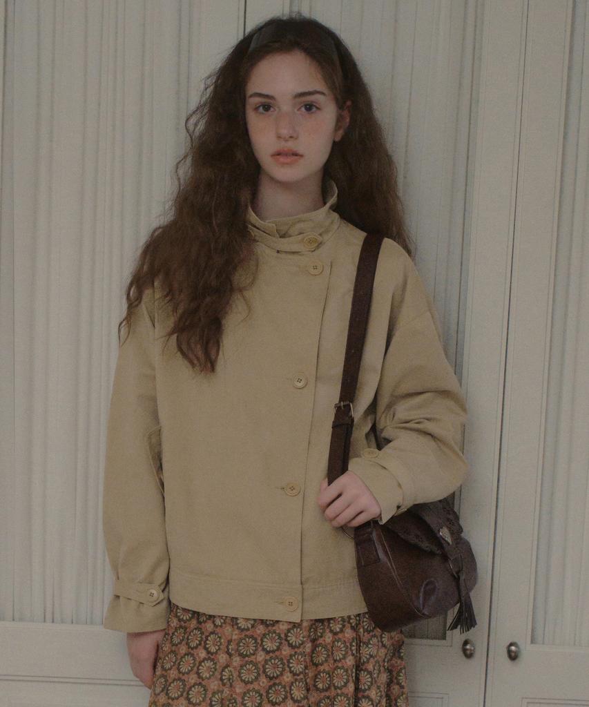 OURNOSTALGIA Mabel Trench Blouson Jacket_Beige(Ocb6Ot01)