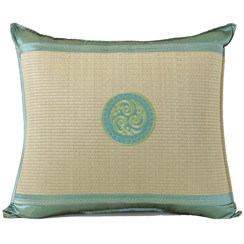 

Летняя двусторонняя циновка из рогоза, наволочка для подушки, подушка для дивана, наволочка, офисная поясничная подушка, чехол без наполнителя 40X40cm