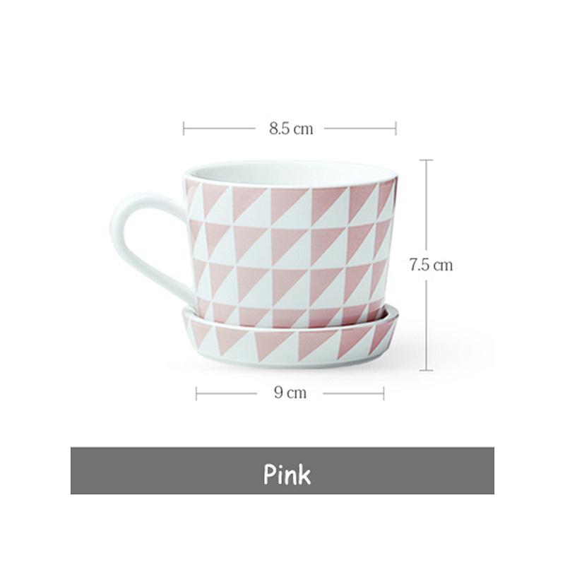 

200 мл керамическая кружка и блюдце набор геометрическая кофейная чашка десертные тарелки мультяшная картина молочная кружка печенье кошка тарелка подходит для микроволновой печи 200ML