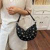 Rivet Crescent Armpit Bag Shoulder Messenger Women's Bag